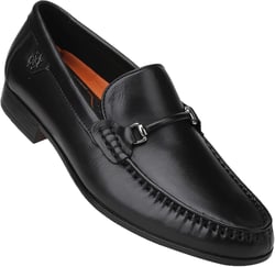 Leather Dress Shoes for Men, Luxury Classic Moc-Toe Penny Shoes Bit Slip-on Loafer for Mens 9.5 Black