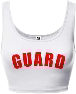 BLARIX Womens Guard Crop Tank Top X-Small White