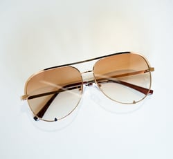 Aviator Sunglasses | Brown Fade