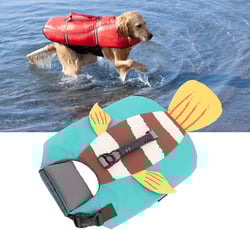 Dog Life Jacket, Reflective Strip Adjustable Dog Life Vest Pet Safety Vest for Swimming Boating, Pet Safety Life Preserver for Small, Medium and Large Dogs (L)
