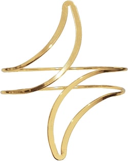 Caiyao Punk Cool Upper Arm Adjustable Bracelet Open Cuff Bangle Coil Bracelet Simple Swirl Leaf Armband Minimalist Armlet Vintage Jewelry for Women gold 1