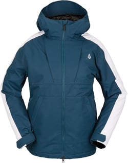 Volcom Women's Rossland Insulated Snowboard Ski Winter Hooded Jacket Small Storm Blue S3