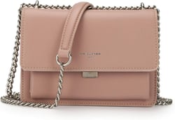 David Jones DAVIDJONES Women's Small Saffiano Faux Leather Crossbody Bag with Chain Strap