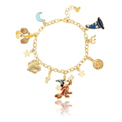 Disney Women's Mickey Mouse Fantasia Gold Plated Charm Bracelet