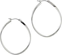 Jewelry Orbital Opulence Hoops, Elegant Women's Statement Earrings Silver