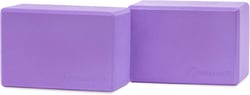 ProsourceFit Foam Yoga Blocks, High Density EVA Yoga Bricks 4”x 6” x 9” (Set of 2) Purple
