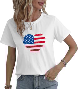 ANIXAY Women Casual Funny Short Sleeve Round Neck Basic Bears Shirts Graphic Vintage Tees Summer Large White Dl A0004