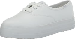 Keds Women's Point Lace Up Sneaker 9 White Leather