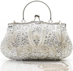 BABEYOND Evening Clutch Purses for Women - 1920s Accessories for Women Gatsby Evening Bag Vintage Beaded Sequin Pearl Purse