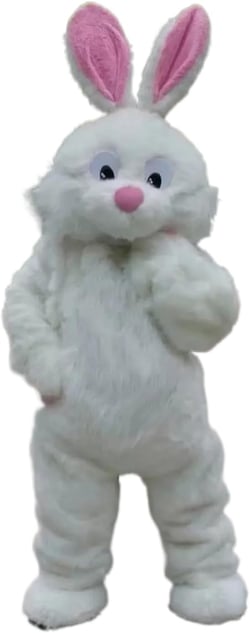 Hallowee white rabbit mascot costume cartoon anime theme character Carnival adult unisex dress Christmas birthday party outdo X-Large