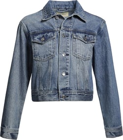 Women's Cropped Fit Casual Denim Jacket Vintage-Inspired Jean Jacket Coats X-Small Dark Blue