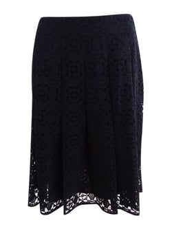 Tommy Hilfiger Women's Lace Skirt (2, Black)