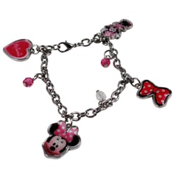 Disney Minnie Mouse Charm Bracelet Girls Dress Up 4pc Jewelry