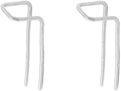 Minimalist Double Piercing Earrings for Women Men S925 Sterling Silver Bar Threader Dangle Drop Stud Safety Pin 2 Hole Lobe Bended Hook Fashion Personalized Hypoallergenic Lightweight Jewelry