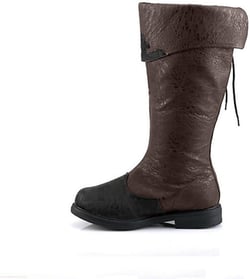 Medieval Renaissance Men's Pirate Boots Retro Classic Leather Comfortable Unisex Country Western Boots For Horse Farm, Ranch, Construction Site, Garden (Color : Brown, Size : 5 Women/3.5 Men)