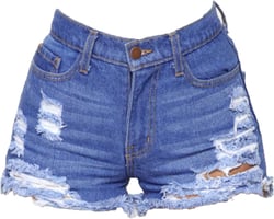 Women's Hole Jean Shorts Retro High Rise Stretchy Denim Shorts Casual Distressed Frayed Raw Hem Shorts Jeans 3X-Large Dark Blue