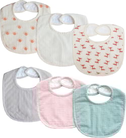 Muslin Baby Bibs for Unisex Boys Girls, Soft Cotton Baby Drool Bibs, Drooling and Teething Bibs for Infant, Newborn