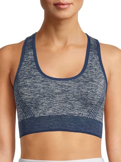 Avia Women's Medium Support Seamless Racerback Sports Bra