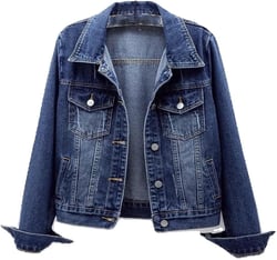Xingfenly Spring Autumn Women’ Denim Jacket Long Sleeve Overcoat Loose Coat Button Outwear Jeans Jackets Small S2 Blue