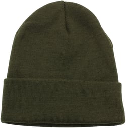 Top Level Beanie Men Women - Unisex Cuffed Plain Skull Knit Hat Cap One Size Olive
