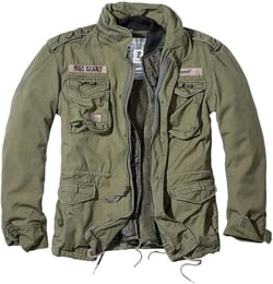 Brandit Individual Wear Men's M-65 Premium All-Season Everyday Outdoor Field Jacket with Removable Lining & Concealed Hood Medium Olive