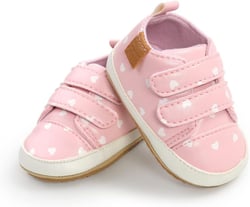 Baby Boy Girl Shoes Wedding Uniform Dress Shoes Soft Anti-Slip Sole Infant Toddler Walking Moccasins Newborn Crib First Walkers Prewalker Shoes 12-18 Months Toddler 01 Pink-white Heart