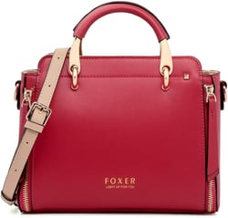 Small Leather Handbags for Women, Genuine Leather Ladies Mini Top-handle Bags with Adjustable Shoulder Strap Women's Crossbody Bag Womens Real Cowhide Satchels Leather Messenger Tote Bags(Red)
