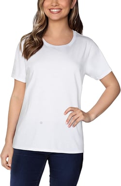 Fruit of the Loom Women’s Crafted Comfort™ Pima Cotton Short Sleeve T-shirts Crew Crew - White XX-Large