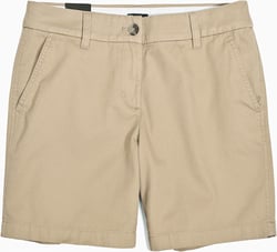 J.Crew Mercantile Women's 7" Classic Chino Short 10 Light Khaki