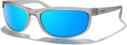 MERRY'S Wrap Around Sport Polarized Sunglasses for Men Women Driving Fishing Cycling Running UV400 Protection S3027 Tra Gray Frame/Blue Mirror Polarized Lens 62 Millimeters