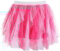 TWINKLEDE Girl's Tutu Skirt Little Girl Tulle Skirts Kids Ruffle Tulle Skirt Princess Skirt for Girls 3-6 Years Pink & Hot Pink