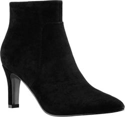 ILLUDE Women's Fashion Ankle Boots Comfortable Pointed Toe High Heels Side Zipper Booties 9 Black Suede