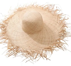Summer Straw Hat Straw Sun Hat Wide Brim Straw Hat Beach Straw Hat Tassel Straw Hat Handwoven Straw Hat for Women (Round) 21.3in-22.8in Round