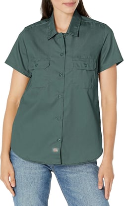 Dickies Women's 574 Original Work Shirt Medium Lincoln Green