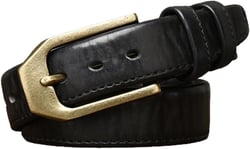Handmade Stitched Mens Genuine Cowhide Leather Belt Strap For Work,casual, Dress, 1.50" Wide,thicken 5.5mm,gold Buckle Black 120cm/waist:41"