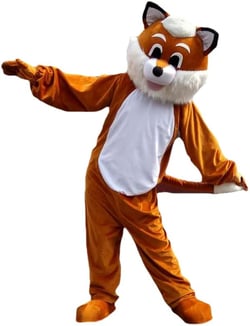 Brown fox Mascot Costume Cartoon Character fancy dress for party