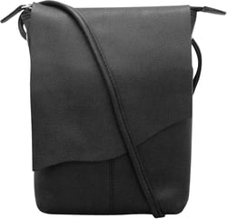 ili New York Leather Mini Sac Crossbody - Genuine Leather Crossbody Bags for Women with RFID Blocking, Adjustable Strap Black Small