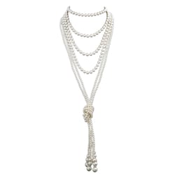 zttd 1920s pearls necklace fashion pearls gatsby accessories vintage jewelry cream long necklace for women a