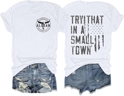 Womens Oversized Graphic Country Concert Tees Vintage Cowgirl Western Shirts Rock Band T Shirts Cotton Loose Fit XX-Large White