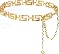 Waist Chain for Women Metal Belly Belt Adjustable Waist Belt for Dress Vest Jeans Font Gold S: 41.3 in/105 cm