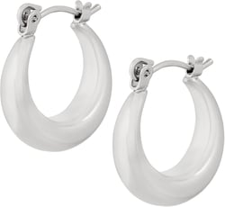 MINACHI Chunky Thick Lightweight Silver Hoop Earrings for Women, Fashion Statement Hoop Earrings, Trendy Jewelry Gift for Women