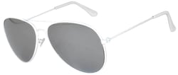 OWL Aviator Sunglasses White Metal Frame for Men and Women