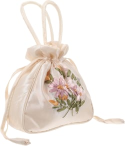 LIFKOME Women Chinese Classical Embroidery Purse Drawstring Handbag for Weddings and Other Special Occasions