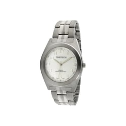 TIMETECH Men's Silver Dial Stainless Steel Bracelet Watch