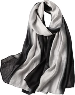 WINCESS.YU Women Gradient Scarf Stripe Long Shawls and Wraps Lightweight Solid Pashmina for Spring Summer and Fall