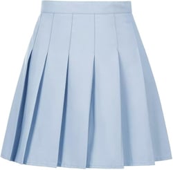 Womens Girls Pleated Tennis Skirts High Waisted A-line Skirt School Uniform Athletic Golf Skorts with Shorts,2T-4XL Light Blue 2T