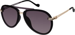 Jessica Simpson Women's J6195 Modern Aviator Pilot Sunglasses with Uv400 Protection. Glam Gifts for Her, 65 Mm Matte Black 65 Millimeters