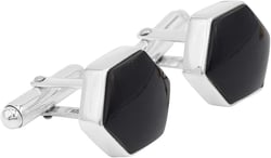Black Onyx Stone Cufflinks Jewelry for Men 925 Sterling Silver, Cuff Links for Wedding Party Unique Gift