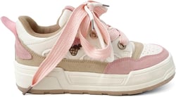 Pink Ice Cream Y2K Cute Canvas Shoes Casual Sneakers Sneaker Lace Up Comfort Platform Walking with Zipper for Women Girls 4.5 Pink