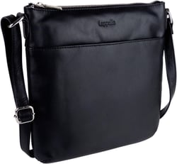 Womens Daisy Leather Crossbody Bag Black